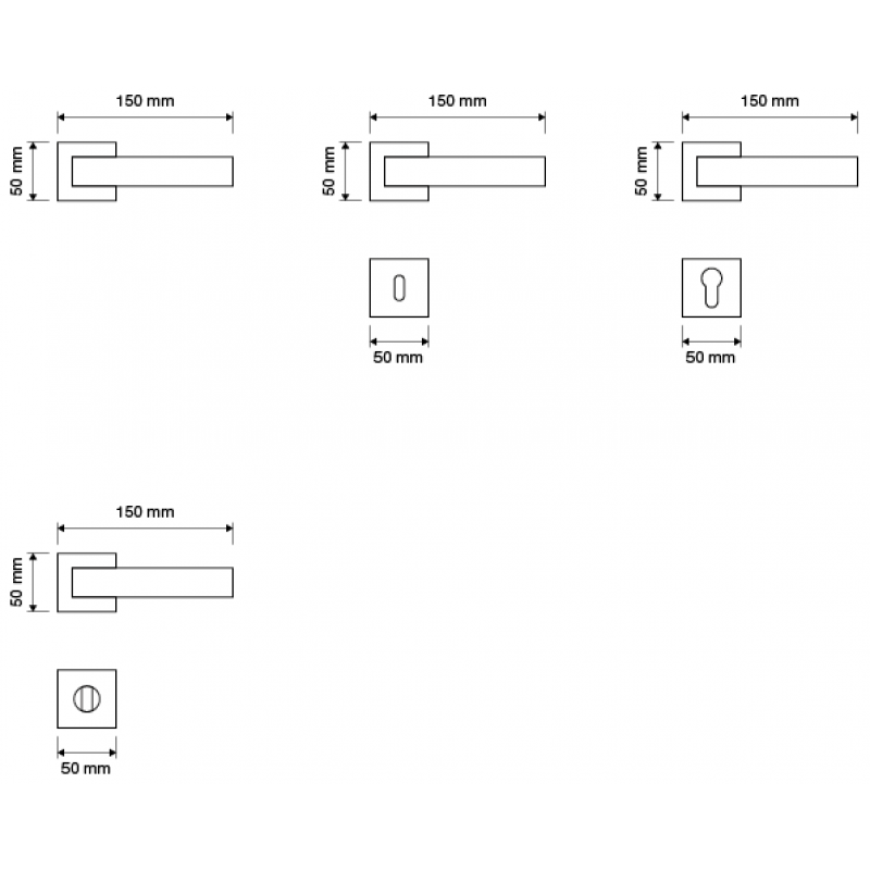 Reflex Polished Chrome Door Handle on Rosette Linea Calì Crystal