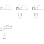 Riflesso Mesh Polished Chrome Door Handle on Rosette Linea Calì Crystal