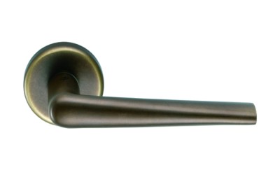 Robotre Bronze Colombo Door Handle on Rosette