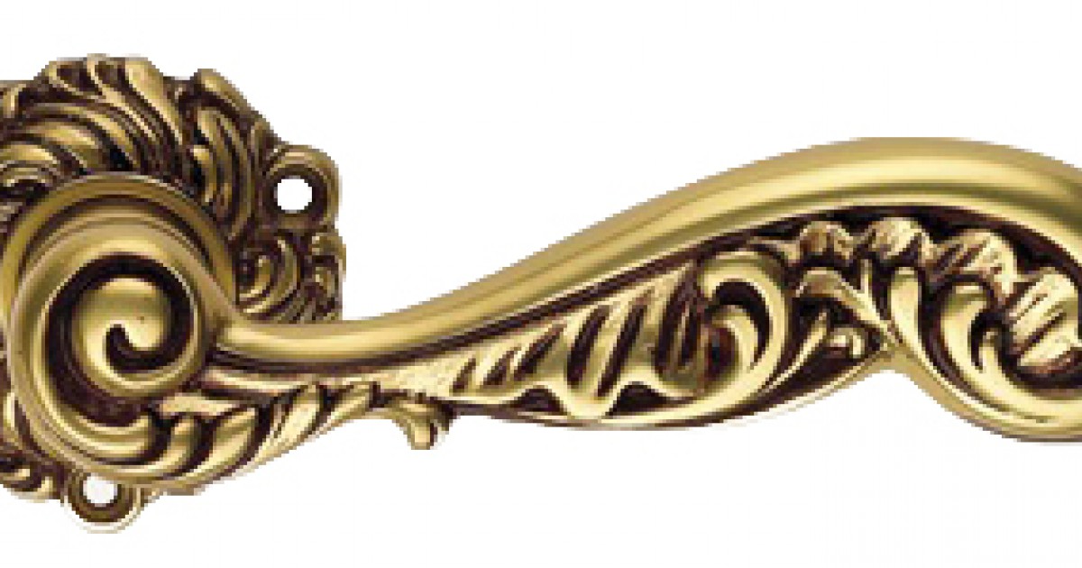 Rococò French Gold Door Handle on Rosette Linea Calì Vintage | Windowo
