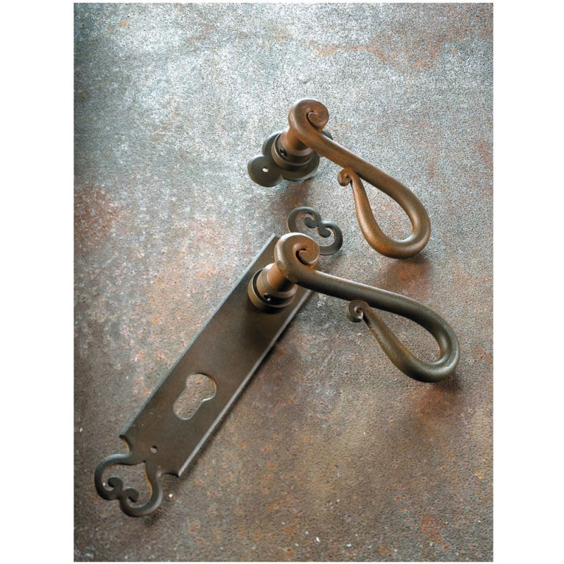 Rome Galbusera Door Handle with Plate