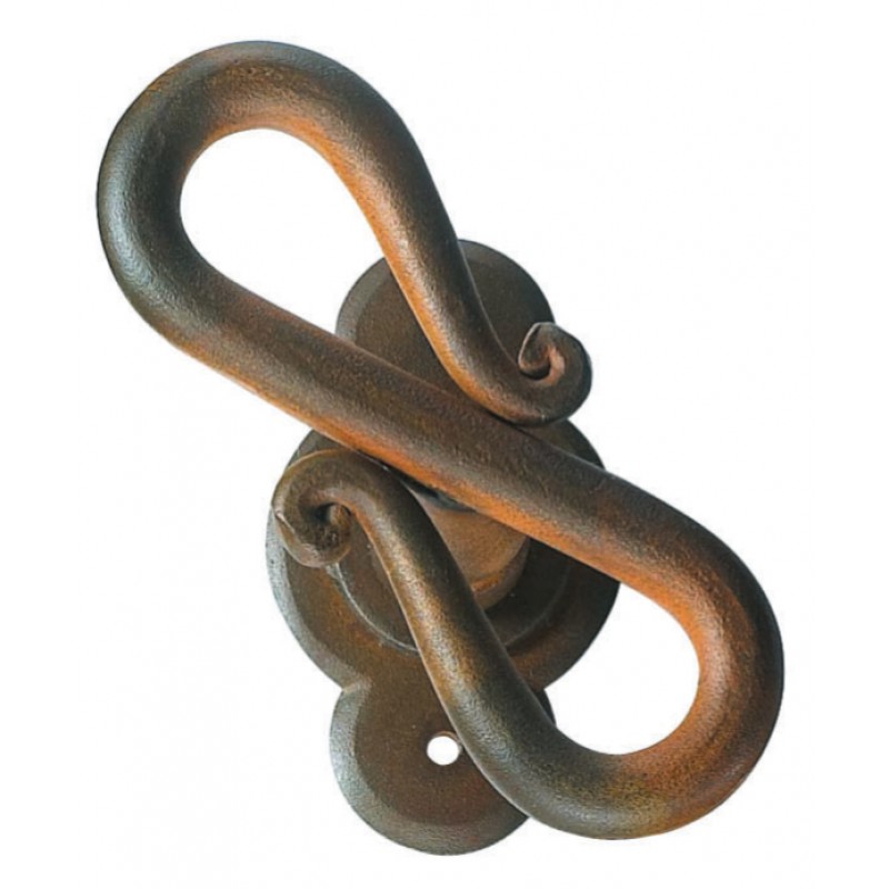 Rome Galbusera Window Handle with Rosette Wrought Iron