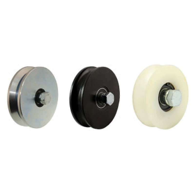 Round Groove Gate Wheel Nova-Ferr with Bolt 1 Bearing