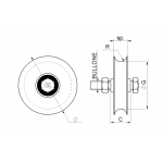 Wheel Round Groove 1 Bearing Sliding Gate Combiarialdo