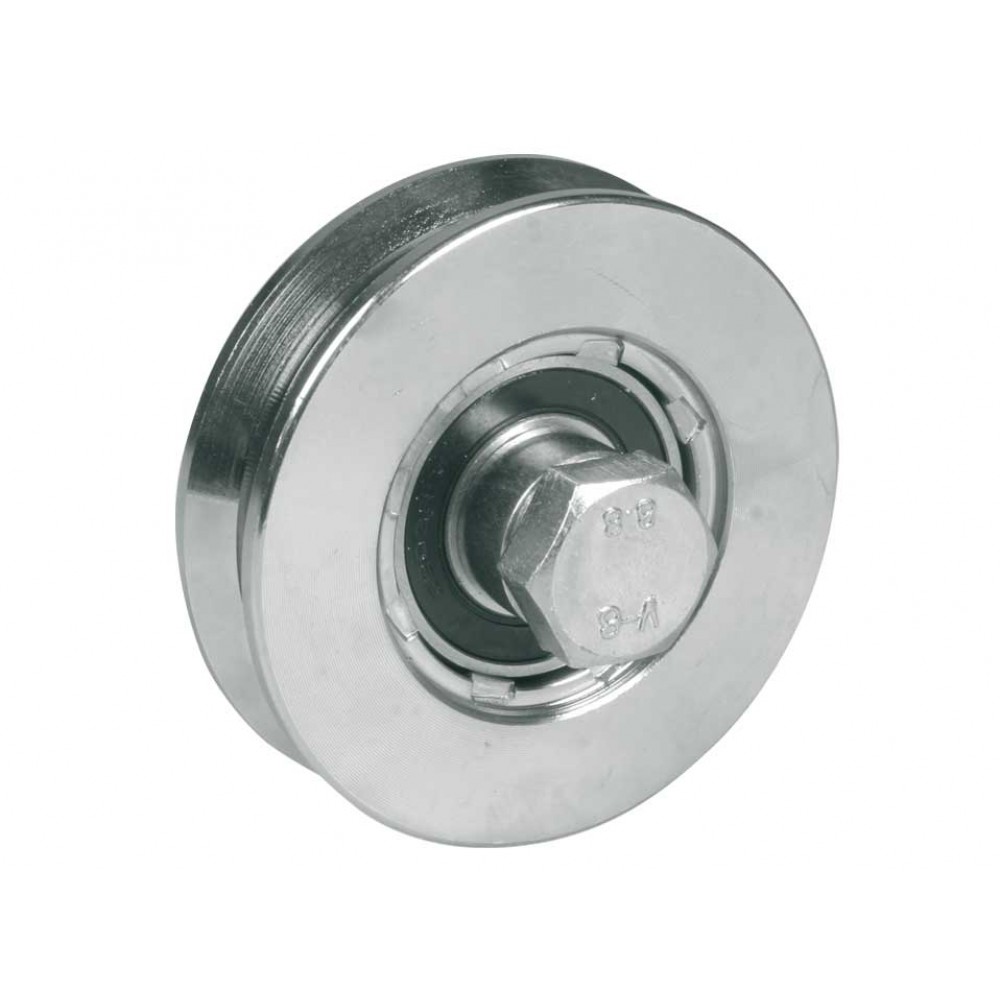 Wheel for Sliding Gates 1 Ball Bearing V Groove Various Diameters IBFM