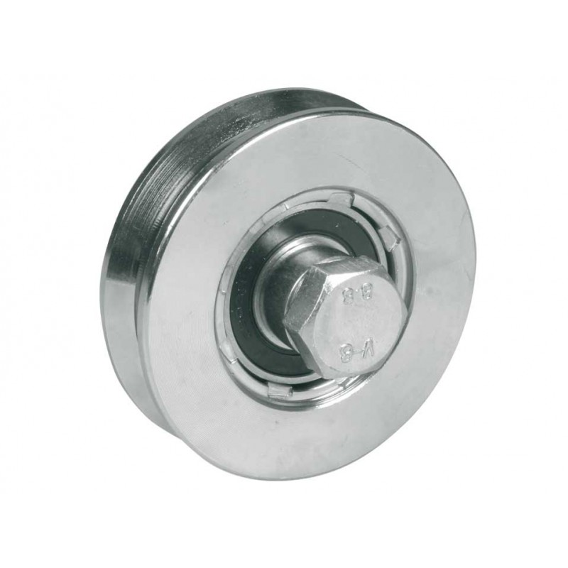 Wheel for Sliding Gates 1 Ball Bearing V Groove Various Diameters IBFM