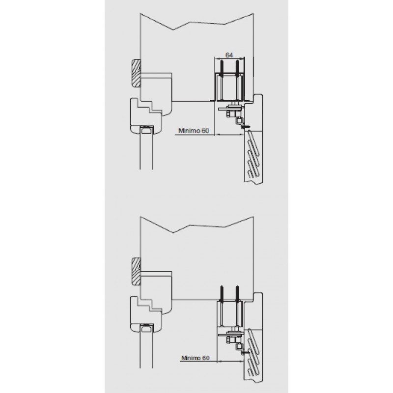 S TEL Double Shutters 115-150cm 230Vac Chiaroscuro Automation for Swing Shutters