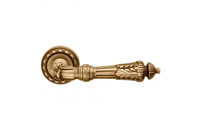 Samantha Series Epoque forme Door Handle on Round Rosette Frosio Bortolo Made by Artisans