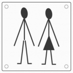 pba 2032 Pair of WC Bolts in Stainless Steel AISI 316L