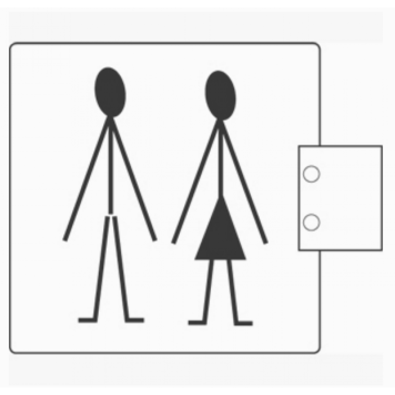 pba 2032 Pair of WC Bolts in Stainless Steel AISI 316L