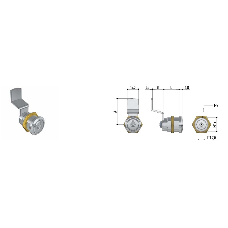 Threaded Universal Lever Lock Prefer 1101