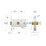 Mortise Lock for Metal Doors Prefer 5520