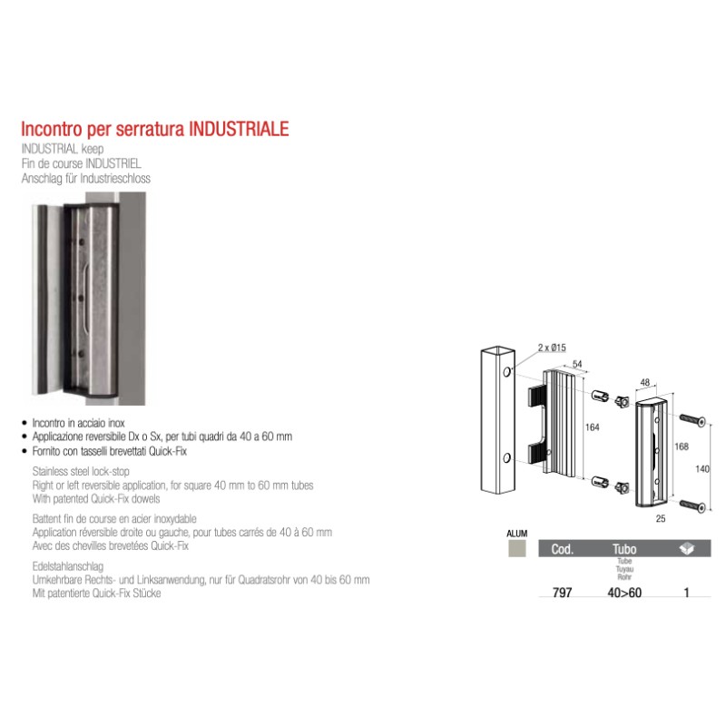 Industrial Gate Lock Aluminum Handle Steel Mechanism