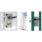 Lock with Hook for Sliding Gates Galvanized Steel IBFM