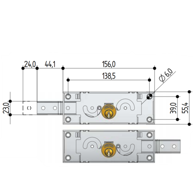 Locks for Side Rolling Shutters Prefer A711.0010.0200