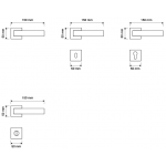 Sintesi Mesh Polished Chrome Door Handle on Rosette Linea Calì Crystal