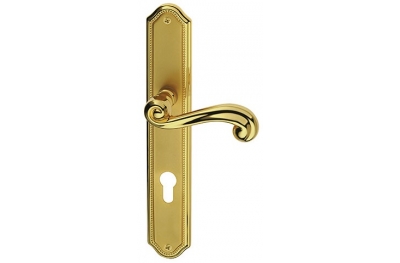Sirio Classique PFS Pasini Brass Door Handle on Plate