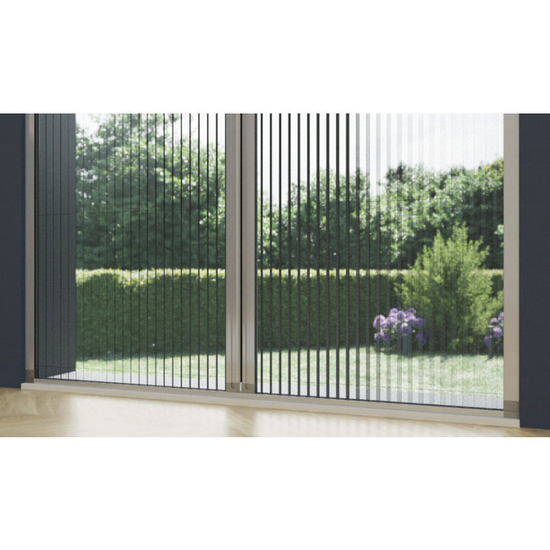 Smart Primed Side-Sliding Aluminum Pleated Mosquito Net