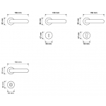 Soleil Antique Silver Door Handle on Rosette Linea Calì Vintage