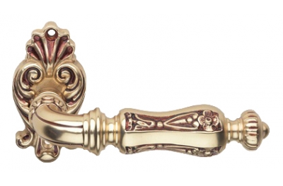 Soleil French Gold Door Handle on Rosette Linea Calì Vintage