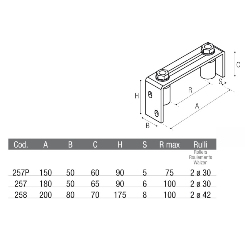 Guide Bracket to Be Fixed for Sliding Gate Adem