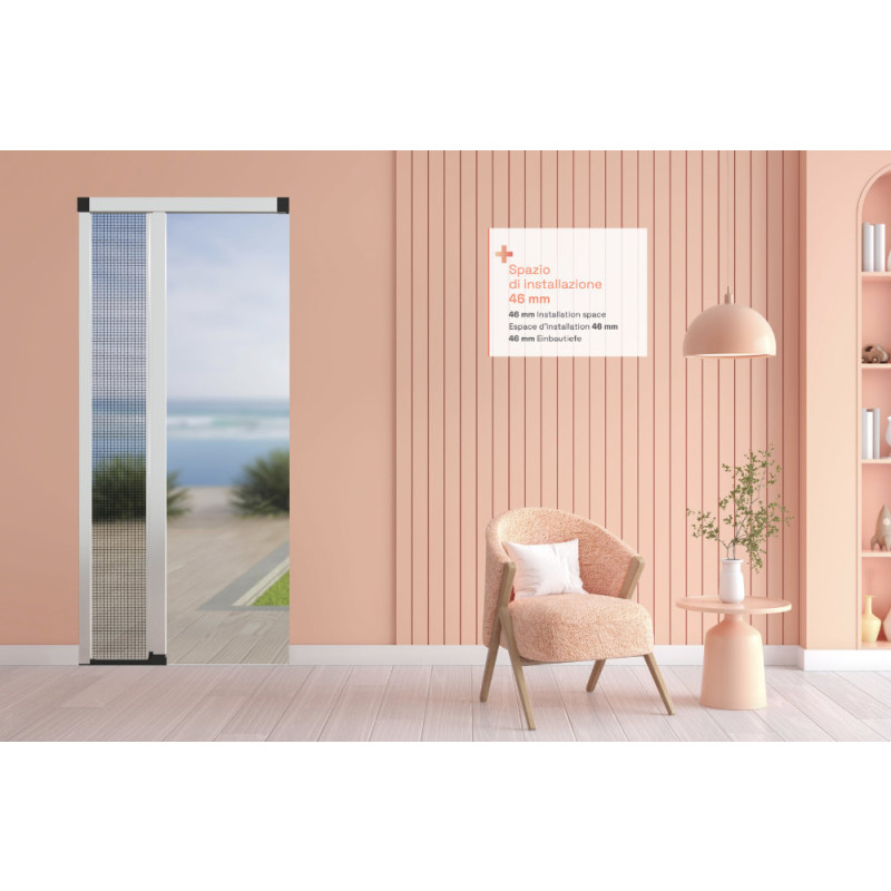 Switch4 PRIMED Lateral Roll-Up Mosquito Screen for Doors