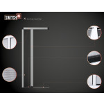 Switch4 PRIMED Lateral Roll-Up Mosquito Screen for Doors