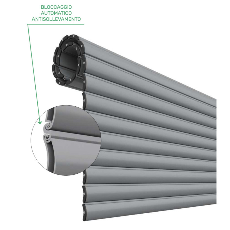 Anti-intrusion Roller Shutter ANTISOLL PINTO Extruded Aluminum