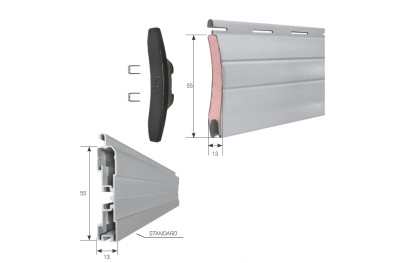 Croci Roller Shutter in Medium Density Aluminum AR-32 Slat 13x55 mm