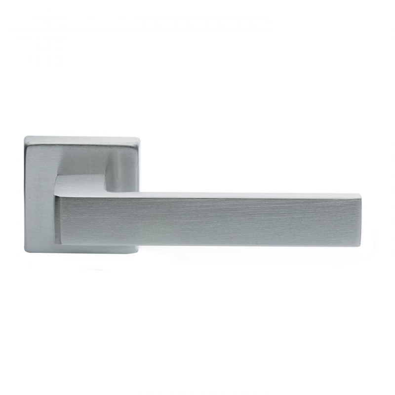 Techna Basic Manital Satin Chrome Pair of Door Lever Handles