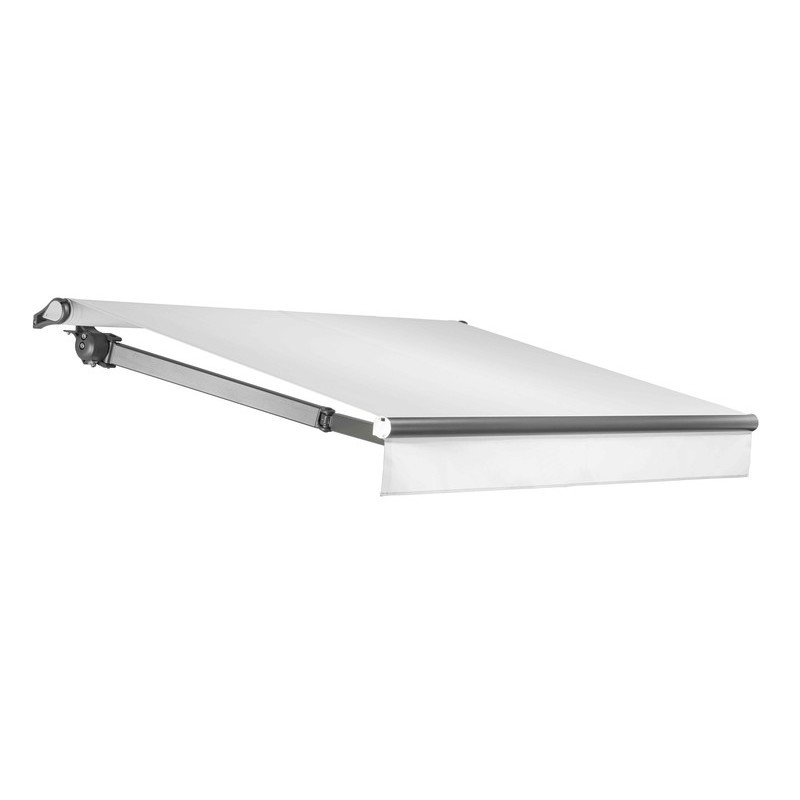 Awning with Arms on Square Bar Entirely in Aluminum
