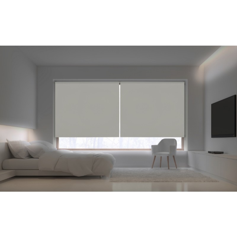 Blackout Roller Blind Ivory Solpor Viewtex
