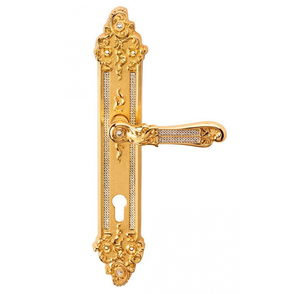 Tiffany Mesh Door Handle on Plate Linea Calì Vintage