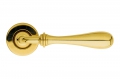 Tosca Polished Brass Door Handle on Rosette Linea Calì