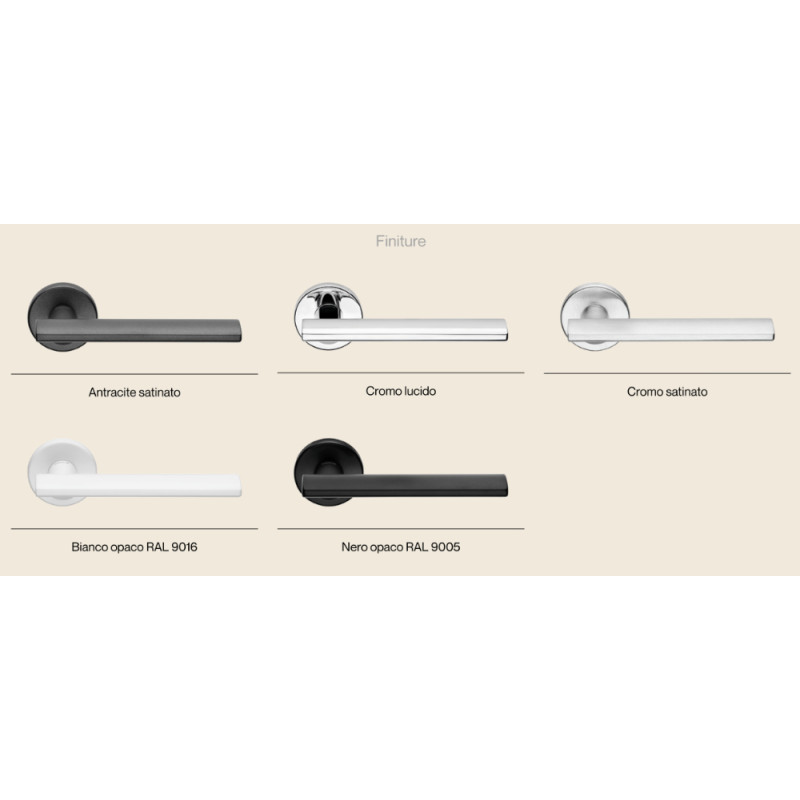 Touch Zincral Linea Calì Door Handle Apparently Suspended