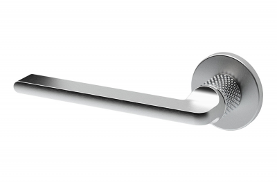 Twee Contemporary Door Handle on Rosette by Designer Massimo Cavana for Mandelli