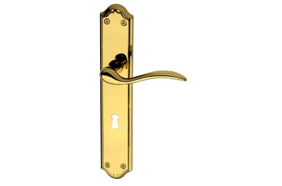 Valencia Door Handle on Plate Brass-made Easy Line PFS Pasini