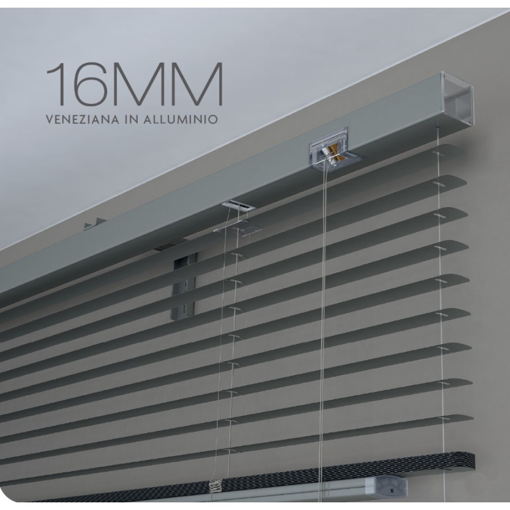 Aluminum Venetian Blind with 16 mm Slats Awning with Rope and Rod