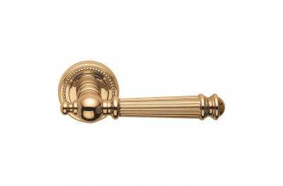 Veronica Series Epoque forme Door Handle on Round Rosette Frosio Bortolo With Decorative Frame