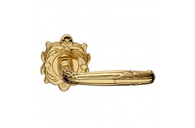 Virgo Series Epoque forme Door Handle on Round Rosette Frosio Bortolo Luxury Style