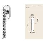 Vision Zincral Linea Calì Window Handle with Embossed Grip