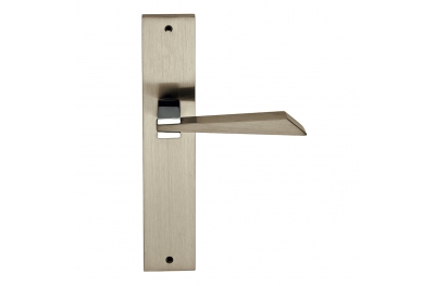 Wanda Series Fashion forme Door Handle on Plate Frosio Bortolo With Bronze Finish