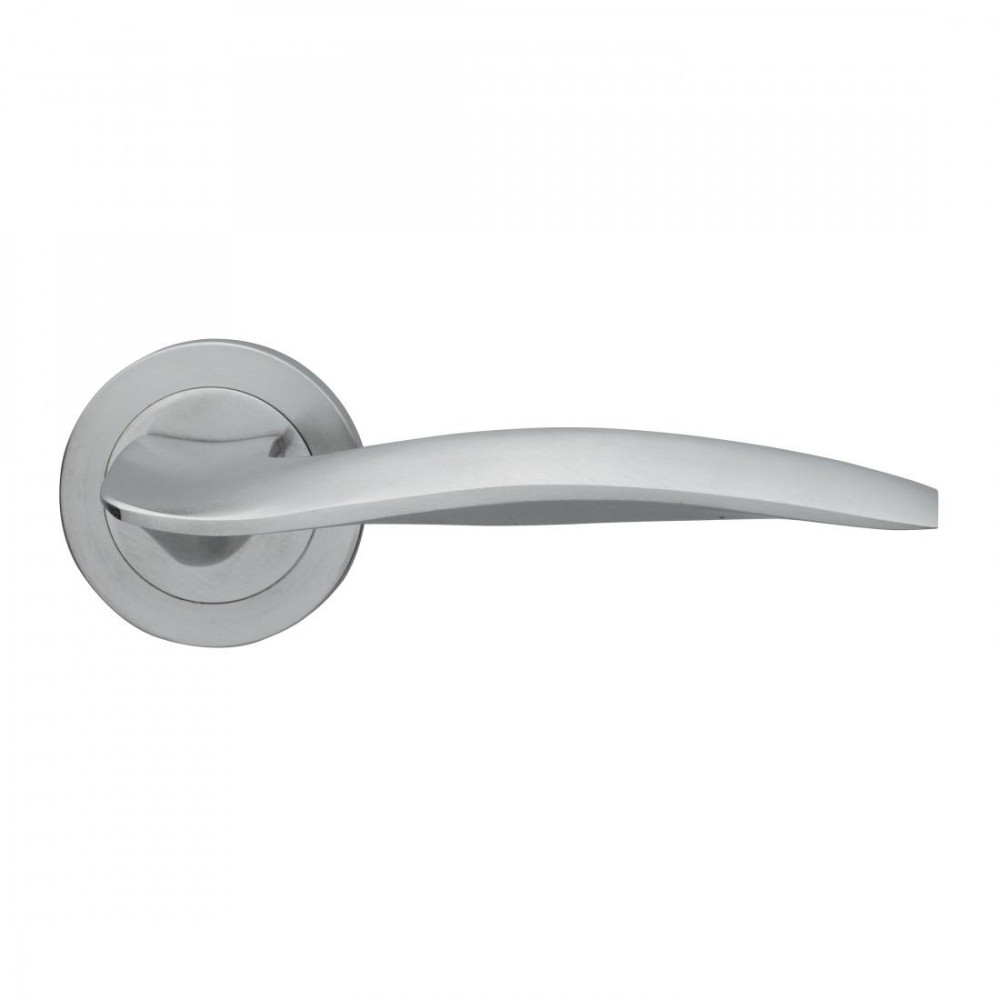Wind Design Manital Satin Chrome Pair of Door Lever Handles