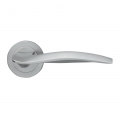 Wind Manital Door Handle in Satin Chrome Brass