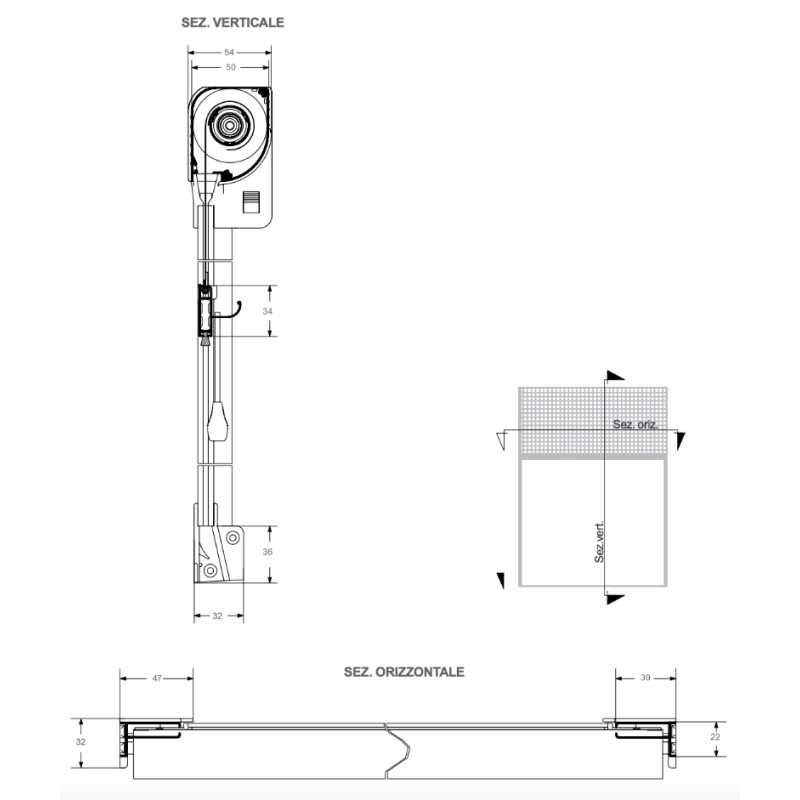 Pasini VENERE V50 S Vertical Mosquito Net with Buttons