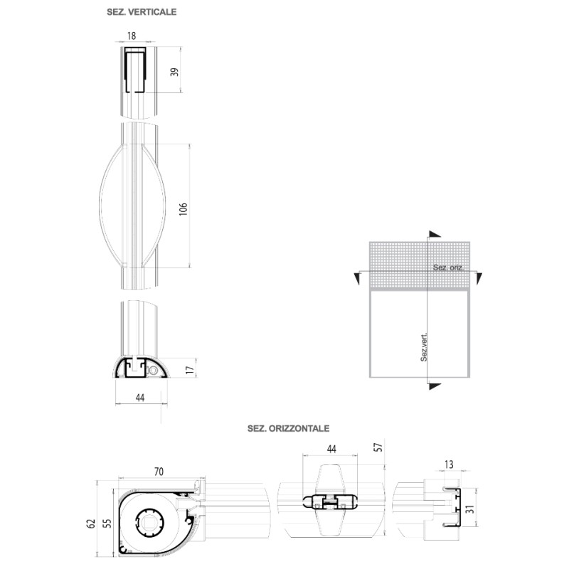 Pasini VICTORIA L50 S Lateral Mosquito Net with Anti-Bedbug Zip