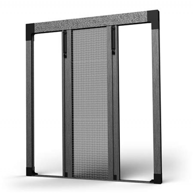 Plisse Screen Bilateral Opening 08 SharkNet Made to Measure with Colored Net