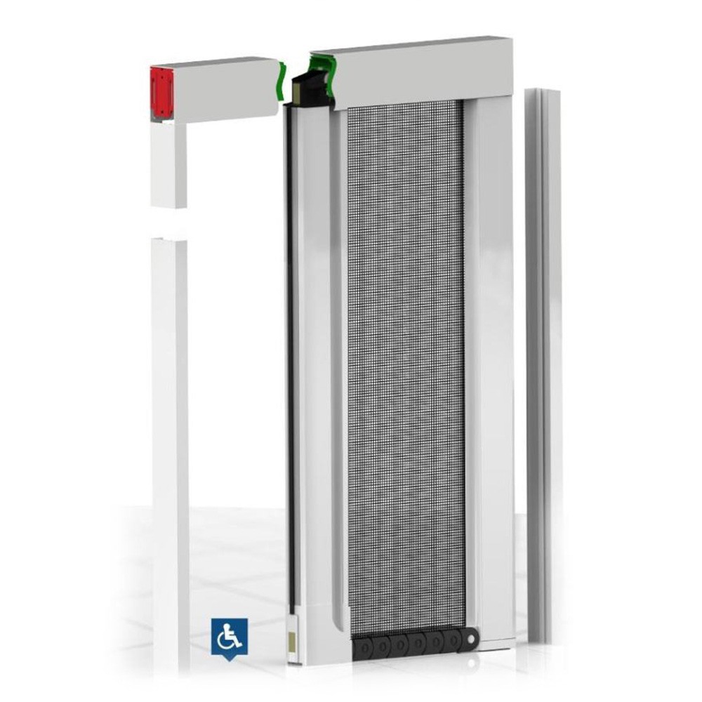 Mosquito Net Without Ground Guide for French Doors with 1 Leaf Free Zanzar Type