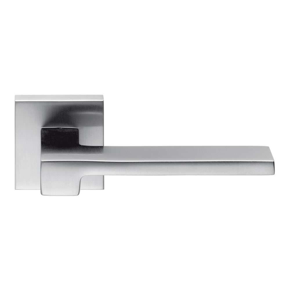 Zelda Polished Chrome Door Handle on Rosette by Designer Jean Marie Massaud for Colombo Design