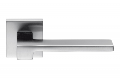 Zelda Polished Chrome Door Handle on Rosette by Designer Jean Marie Massaud for Colombo Design